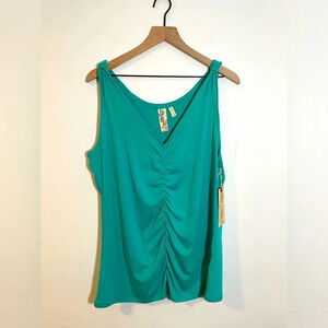 NWT Aventura Eco Women’s Aqua Top, Size XL, Rayon From Bamboo & Organic Cotton